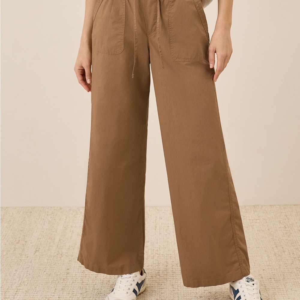 Pact Brown Sugar Wide Leg Pants